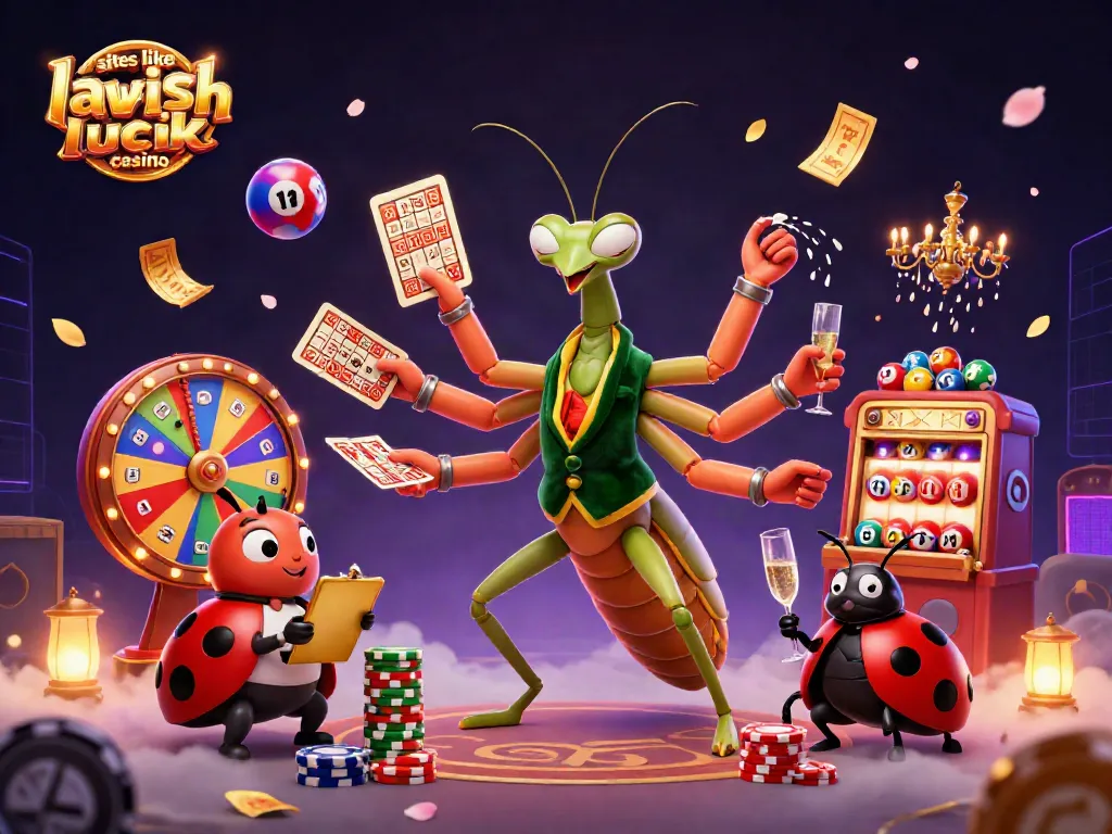 Engage in gaming excitement with sites like Lavish Luck Casino showcasing vibrant colors and fun characters.