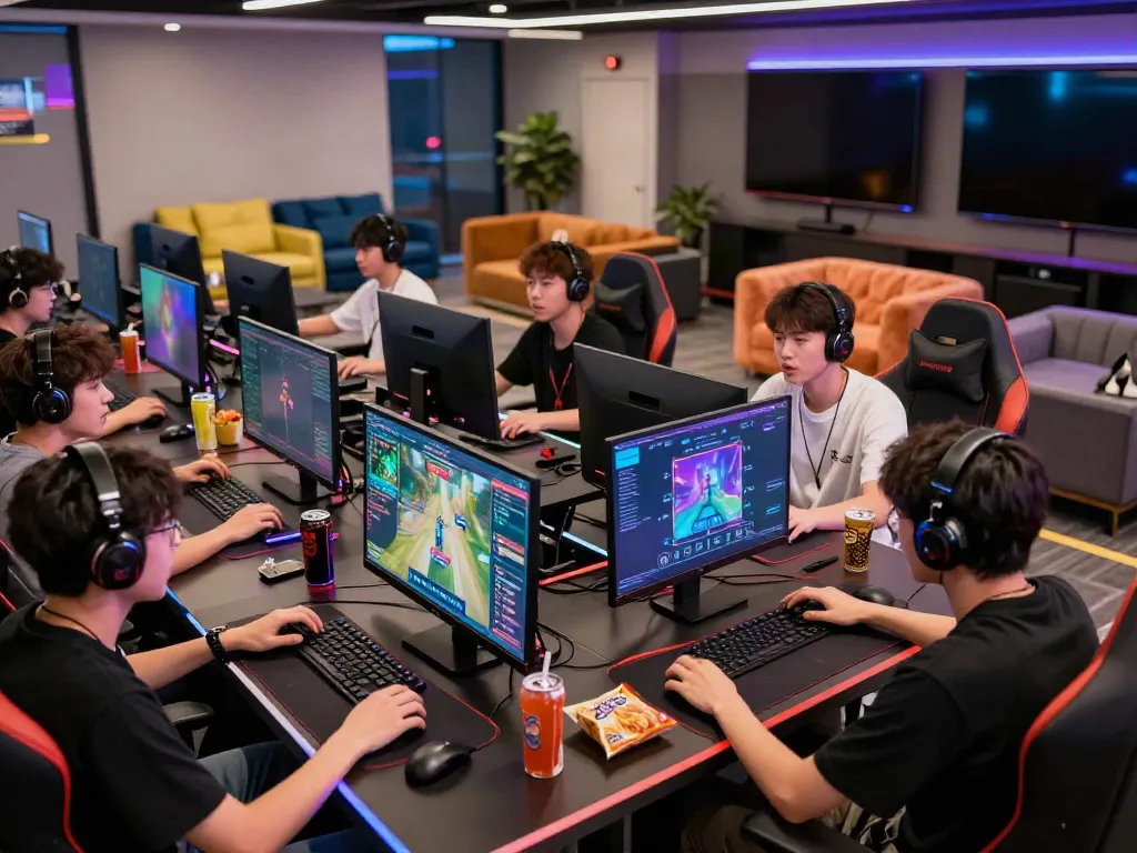Exciting gaming session at luxury111 with players immersed in live competition.