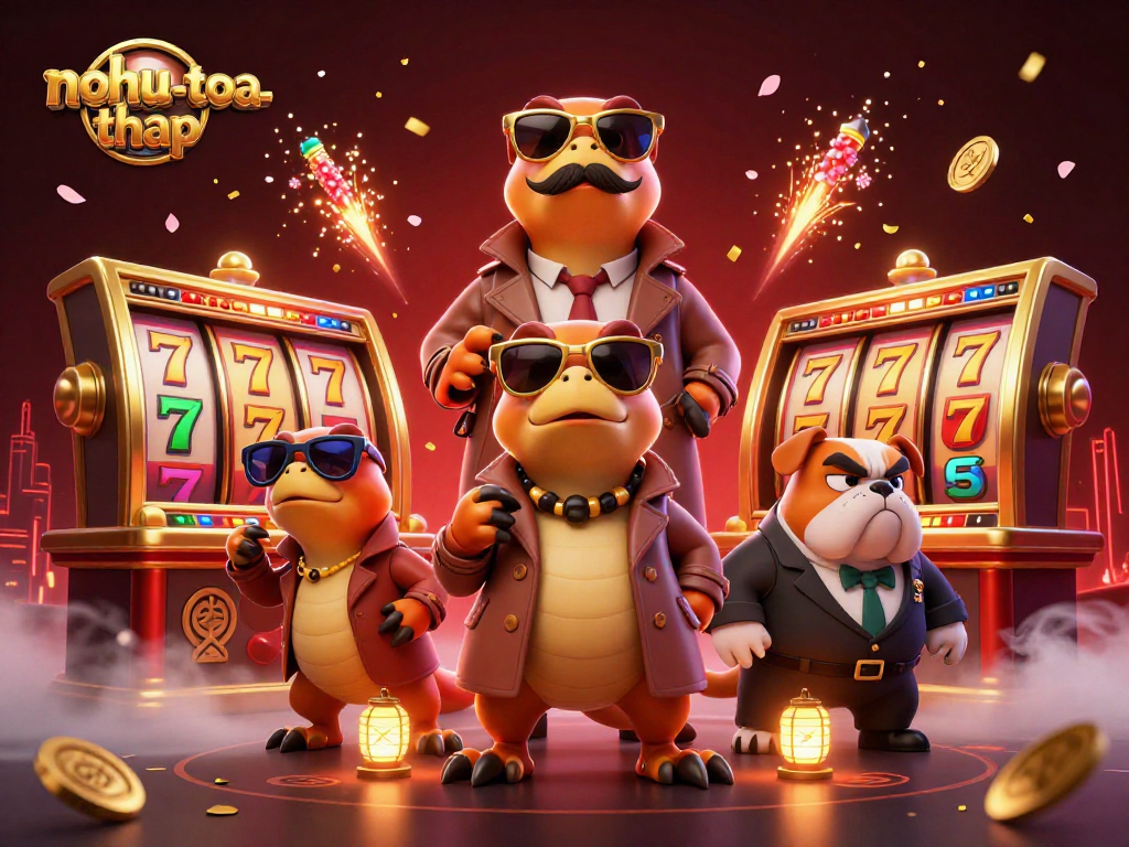 Experience the excitement of nohu-toa-thap as three raptors in disguise attempt VIP entry at a casino.