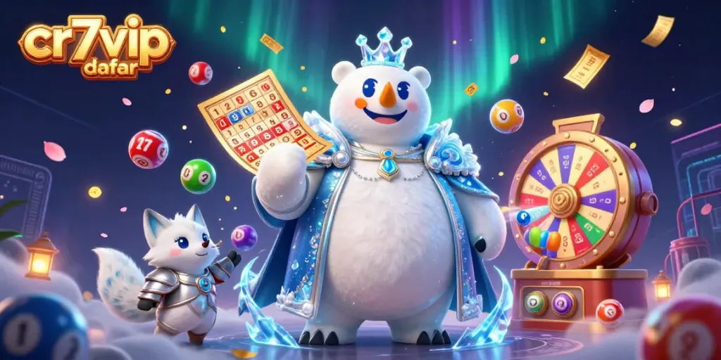 Gali peluang menang di cr7vip daftar dengan ilustrasi kasino yang penuh warna dan energik