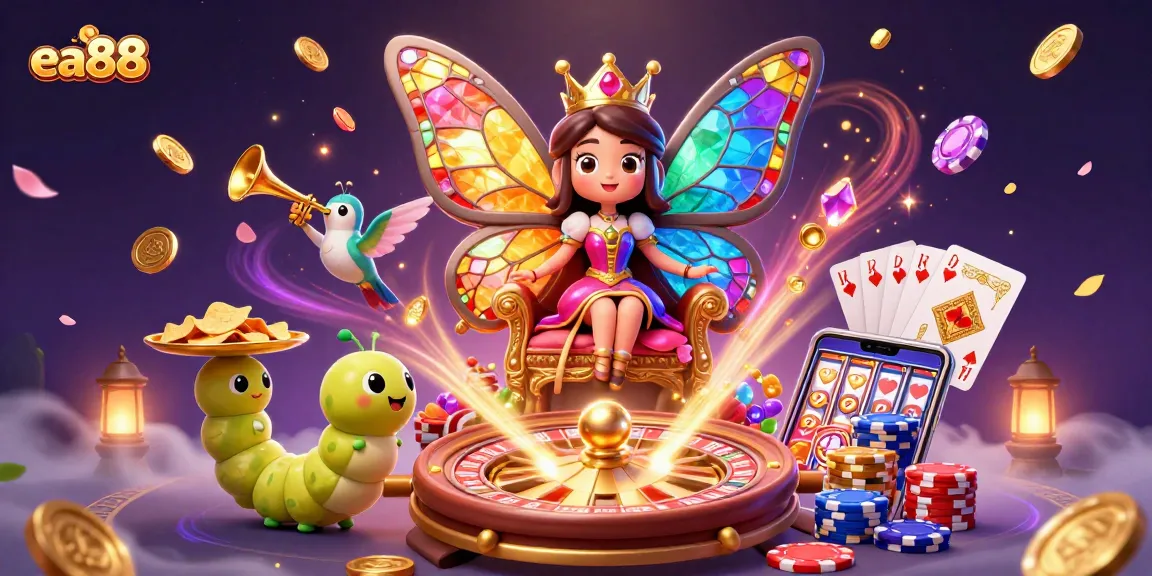ea88 thrilling gameplay as the butterfly queen reigns over casino treasures surrounded by enchanting elements
