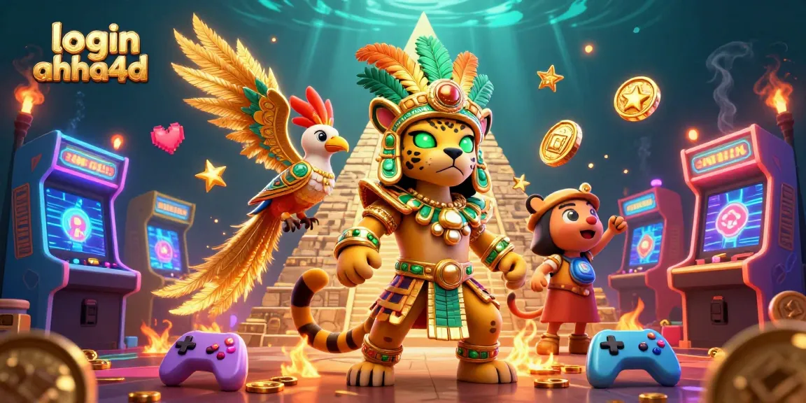 Formasi menang login ahha4d dengan jaguar dan burung quetzal dikelilingi mesin arcade lumayan.