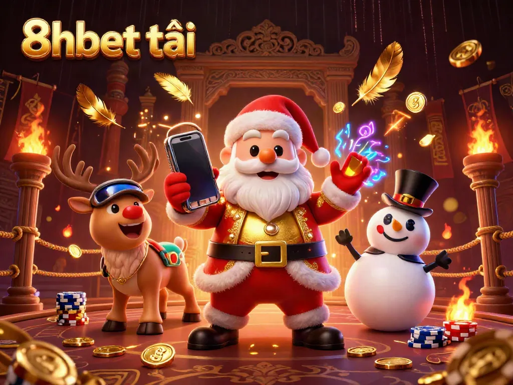 Engage in thrilling gameplay with 8xbet tải, featuring vibrant characters celebrating jackpot wins in a dynamic casino setting.
