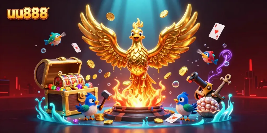 Experience winning moments with the uu888 golden phoenix and casino games bursting with coins.