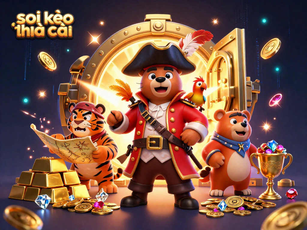 Engage excitingly with soi kèo nhà cái in a vibrant treasure-filled casino scene