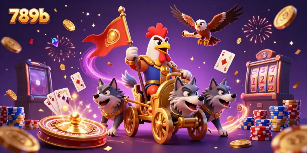Join the 789b adventure with a rooster warlord as he conquers the casino realm.