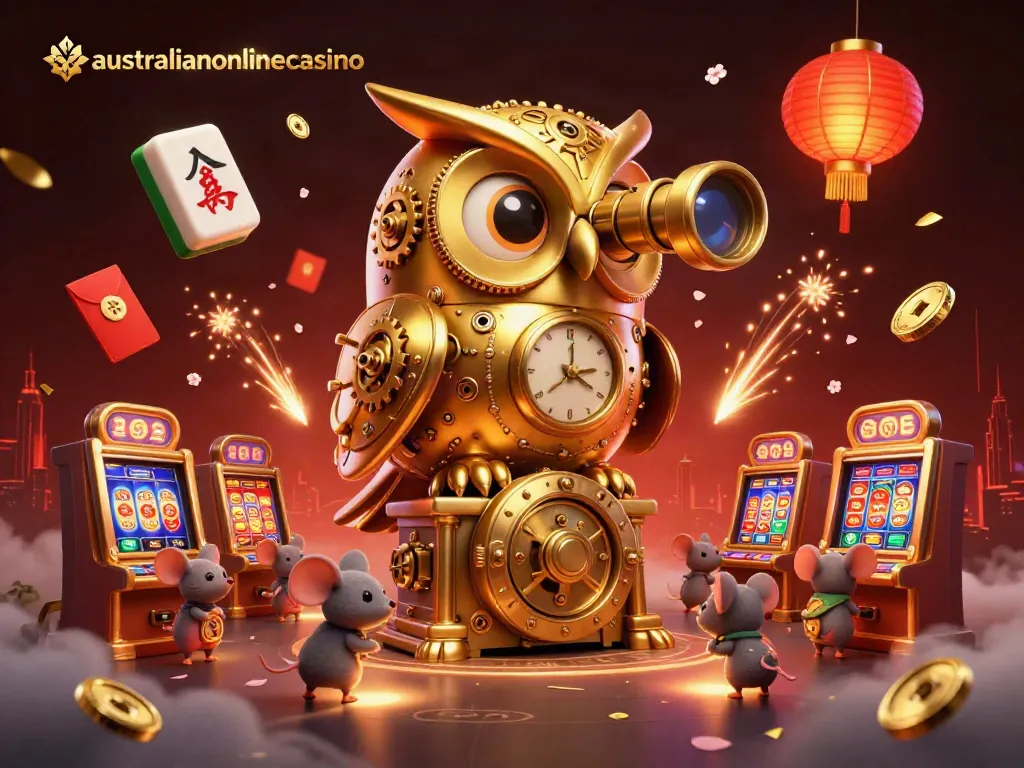 Experience the thrill of australianonlinecasino with vibrant casino elements and engaging characters.