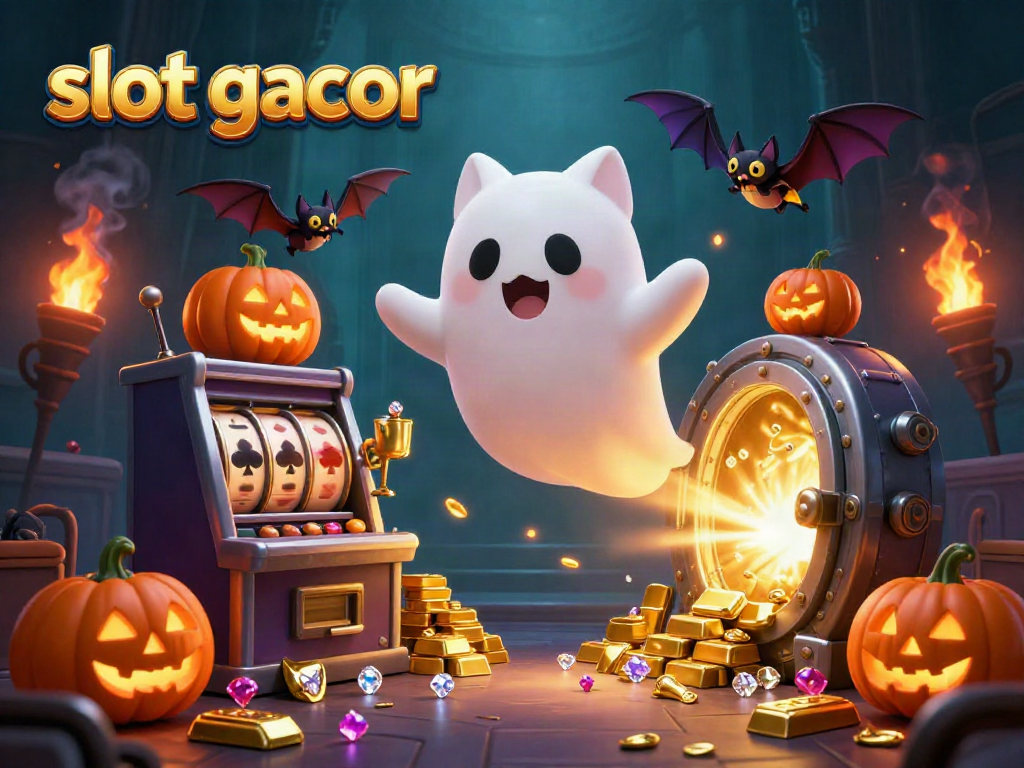 Experience thrilling slot gacor play with a ghost cat and jackpot treasures in a haunted casino.