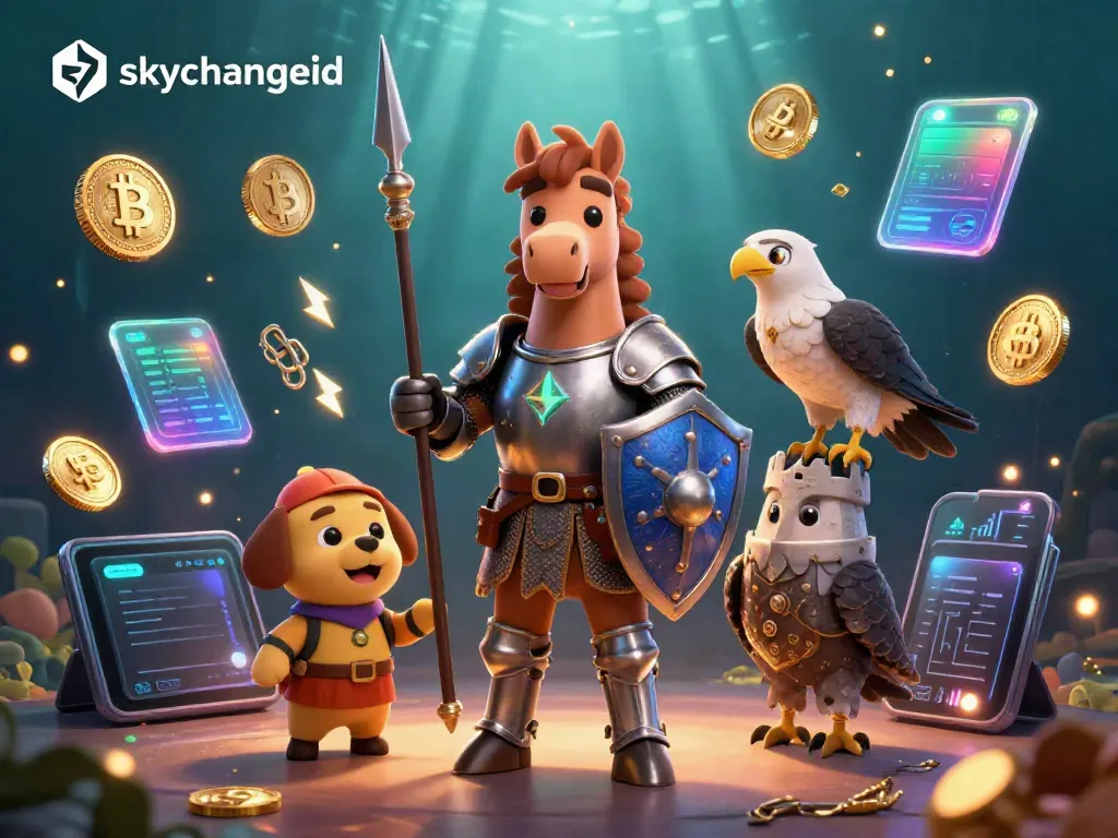 Experience exciting moments with skyxchangeid as a knight and friends navigate a vibrant digital casino landscape.
