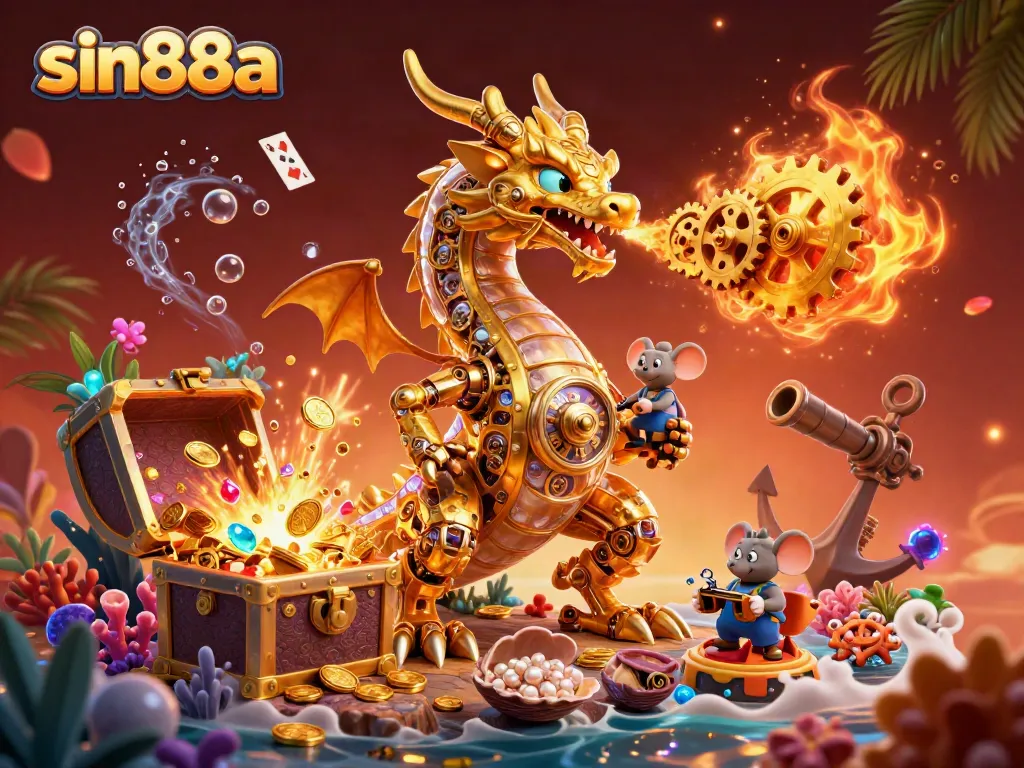 Experience thrilling wins at sin88a with stunning gaming elements amid a vibrant, colorful scene.