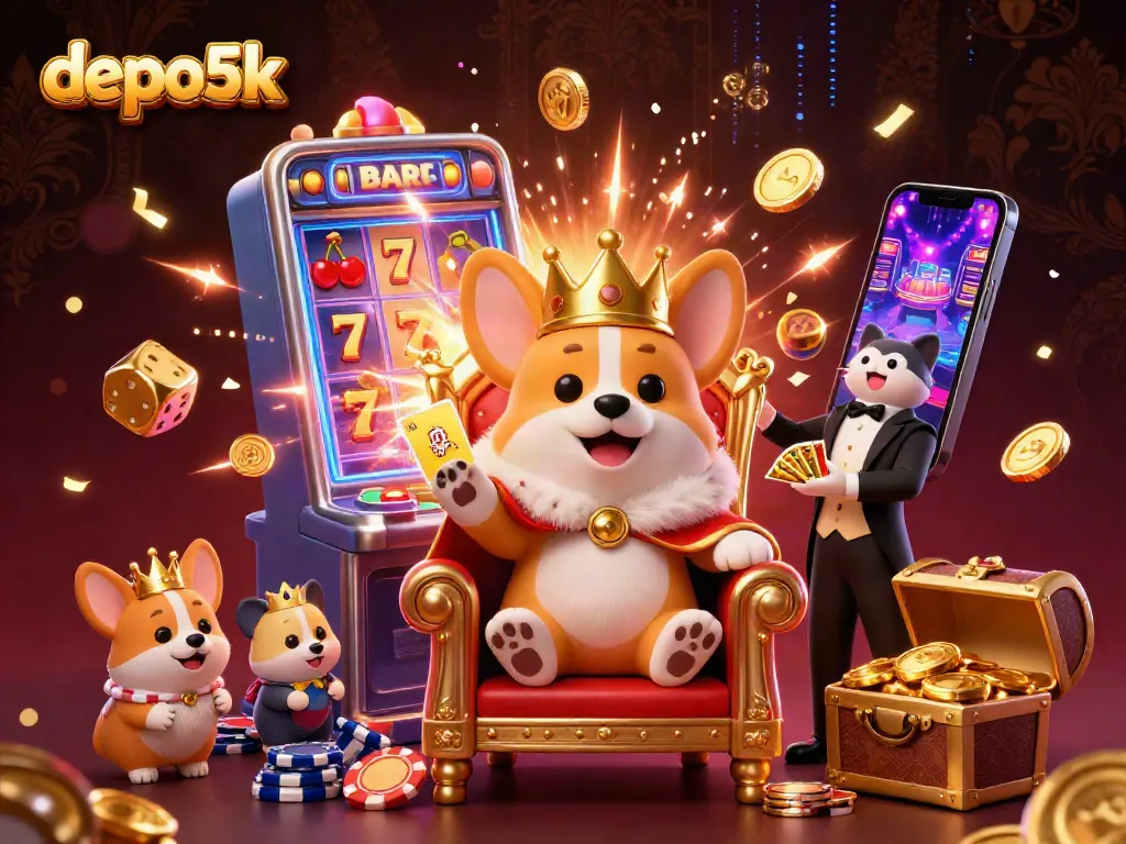 Experience thrilling gameplay at depo5k with vibrant slots, playful corgis, and dazzling visuals.