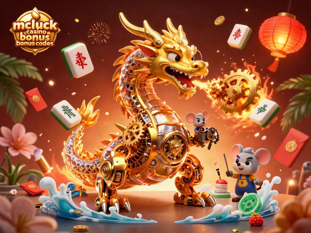 Claim mcluck casino bonus codes through a vibrant illustration showcasing exciting gaming elements.
