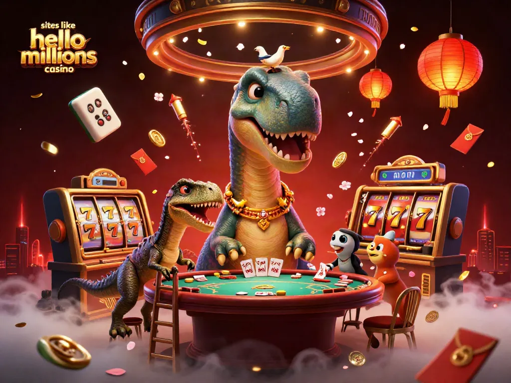 Experience thrilling gameplay at sites like Hello Millions Casino featuring dynamic casino scenes.