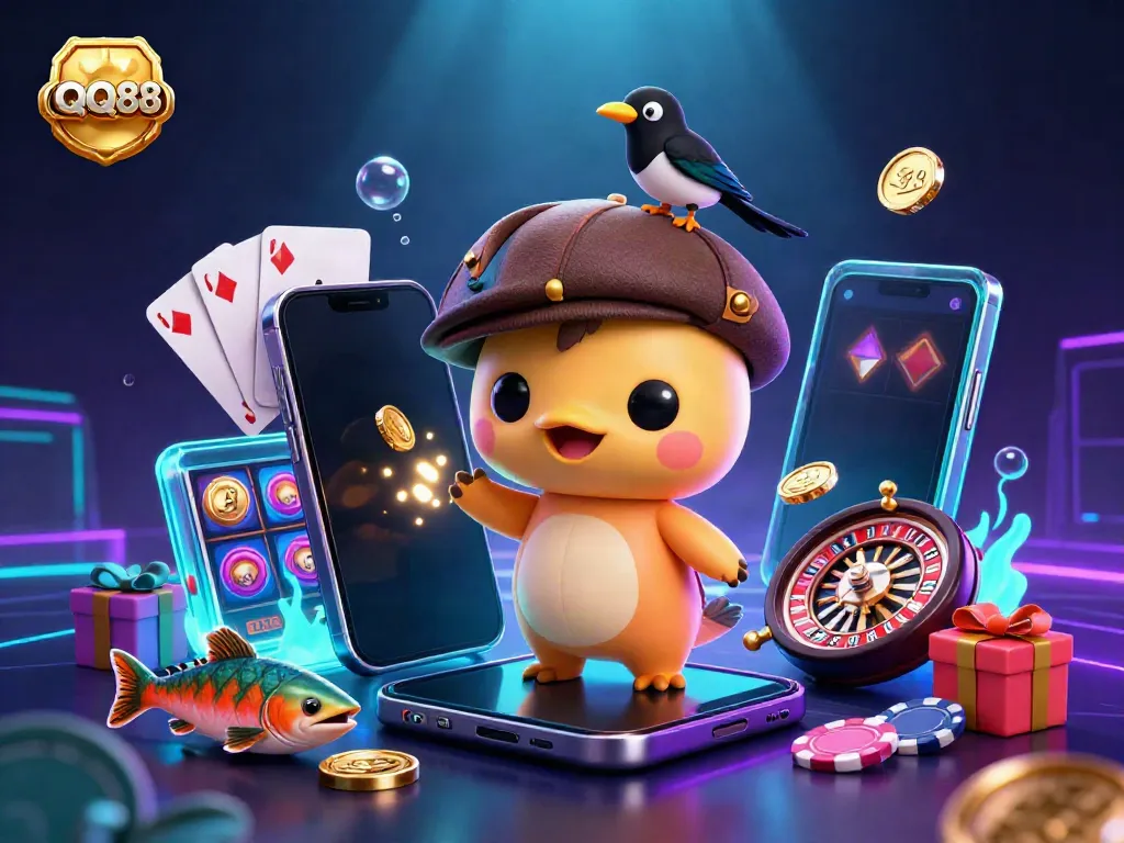 Experience the enchanting world of QQ88 with vibrant slot games and 3D characters, perfect for casino enthusiasts.