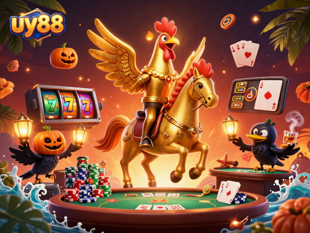 Engage in thrilling gameplay with uy88 featuring a vibrant casino scene showcasing action and excitement.