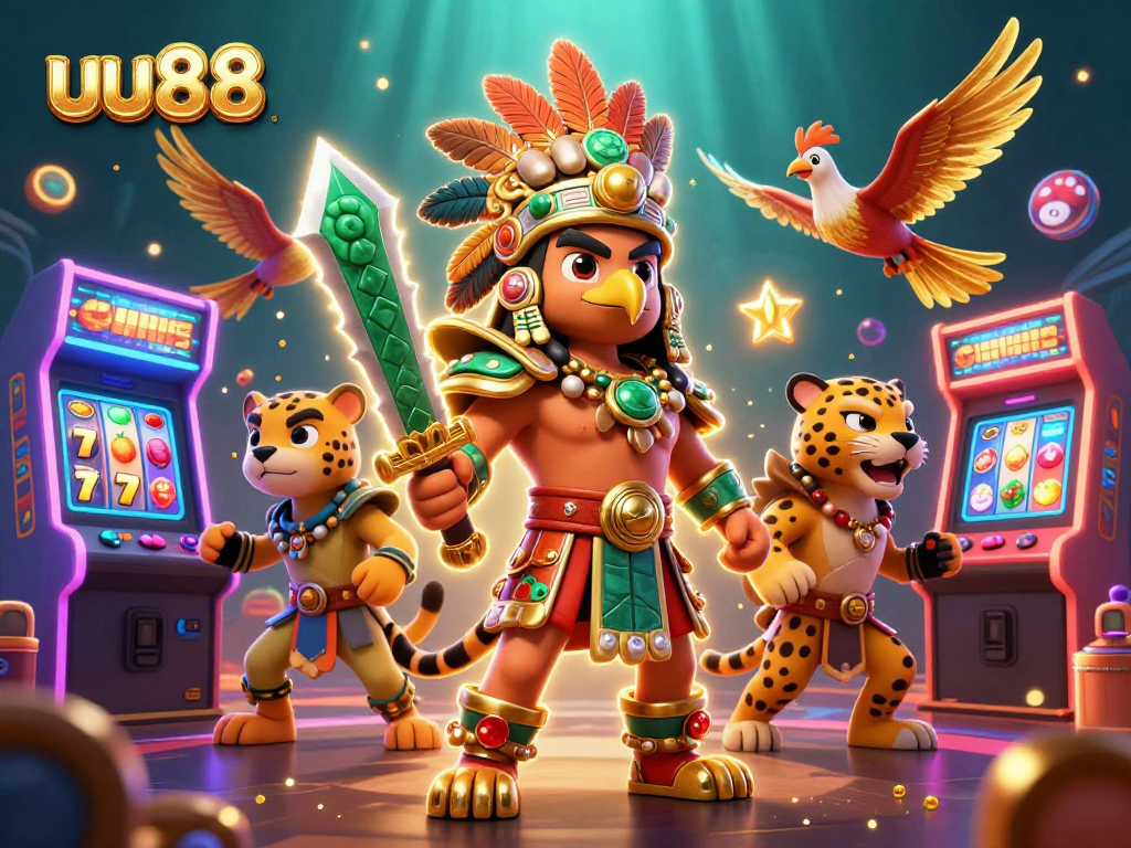 Engage in thrilling slots at uu88 with vibrant characters and colorful game elements.