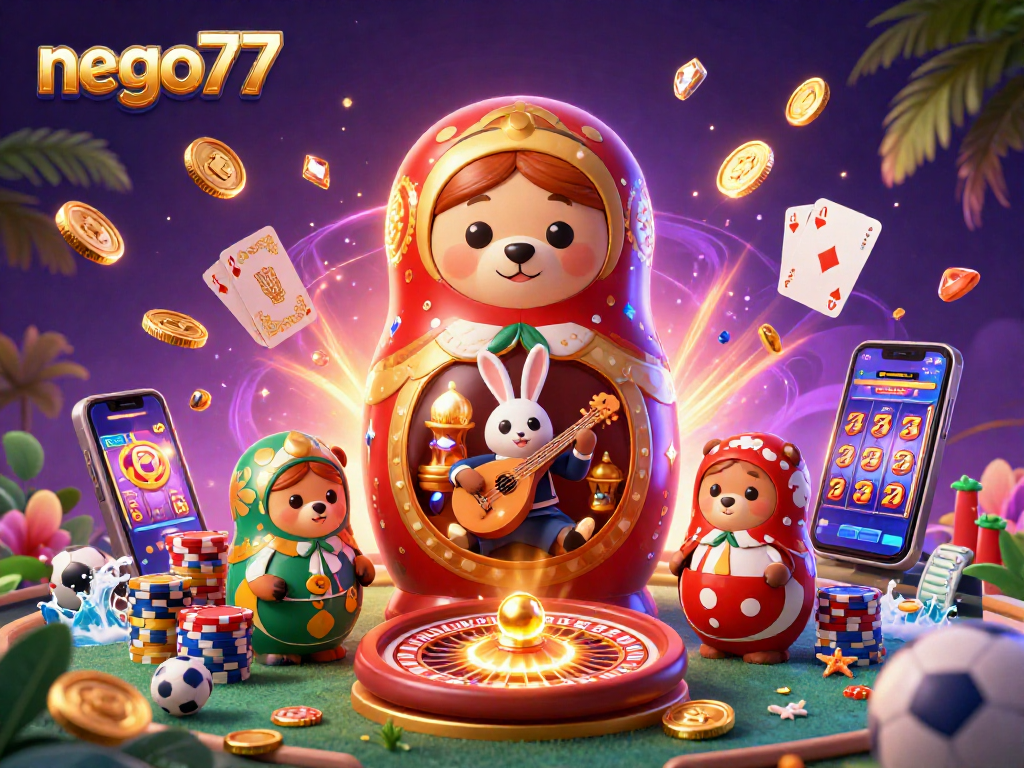 Experience thrilling sports betting with nego77 featuring dynamic characters and vibrant casino elements.