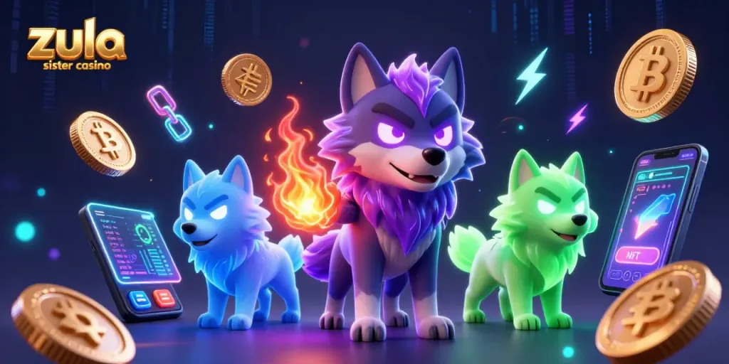 Join the fun at zula sister casino with glowing characters and exciting gaming elements!
