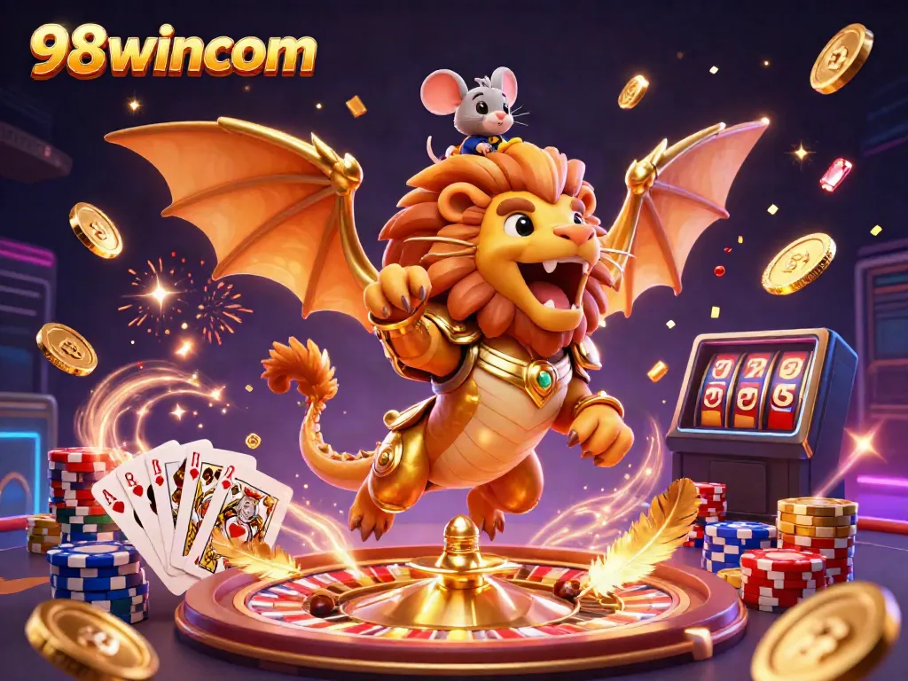 Experience thrilling gaming action with 98wincom's exciting casino features and vibrant animations.