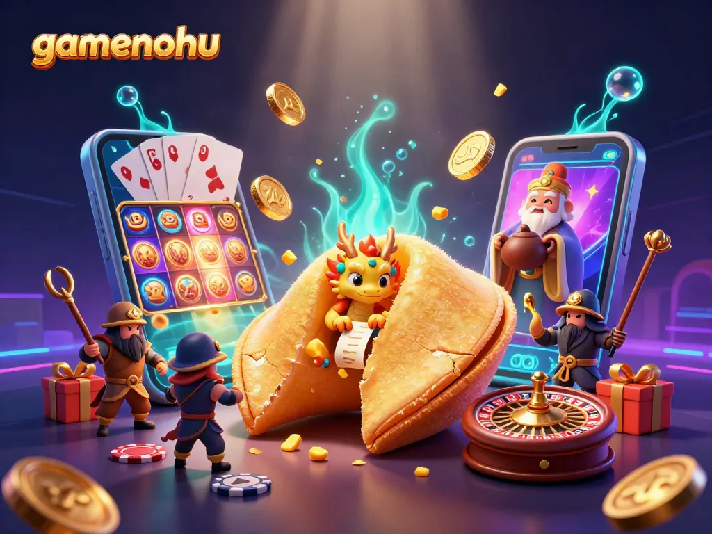 Experience thrilling gameplay with gamenohu's vibrant casino adventure, featuring fortune cookies and gold.