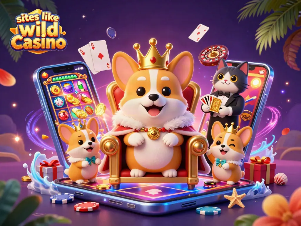 Experience thrilling gameplay at sites like wild casino with a royal corgi and vibrant slot games.