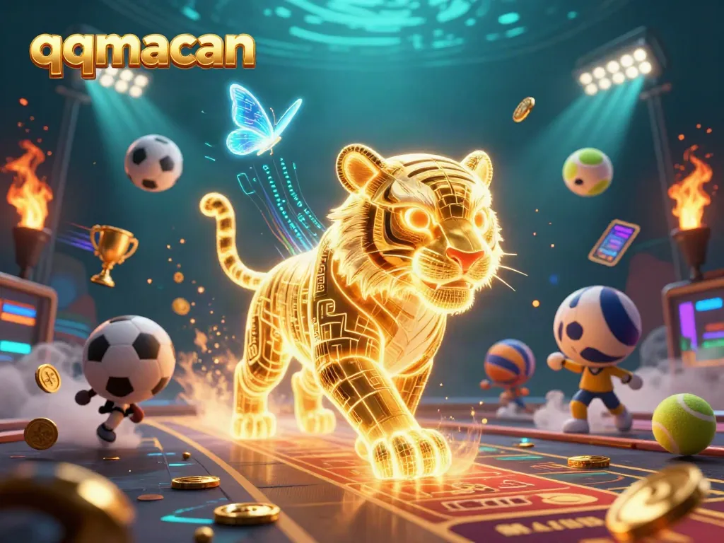 Experience the thrill of gambling with qqmacan's vibrant casino scene filled with energy and sports elements.