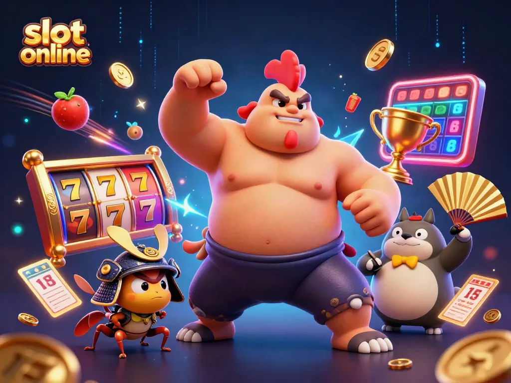 Spin the reels in exhilarating slot online action with vibrant characters and dynamic casino elements.