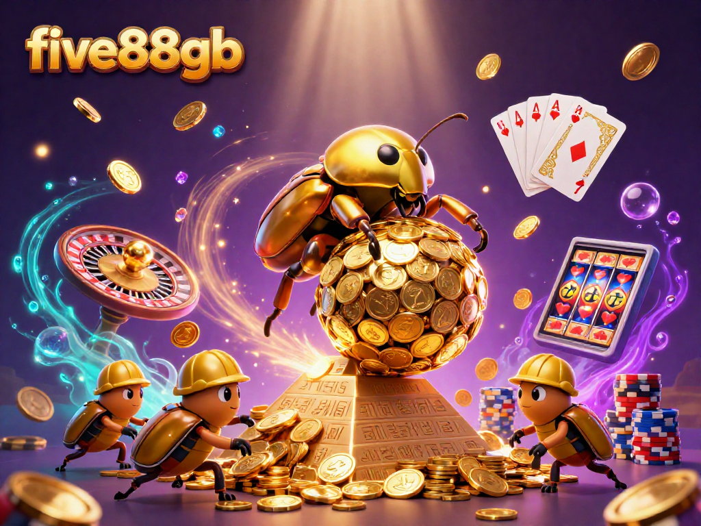 Experience thrilling wins at five88gb with vibrant casino elements and rich gaming visuals.